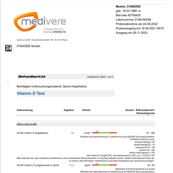 Vitamin D Bluttest
